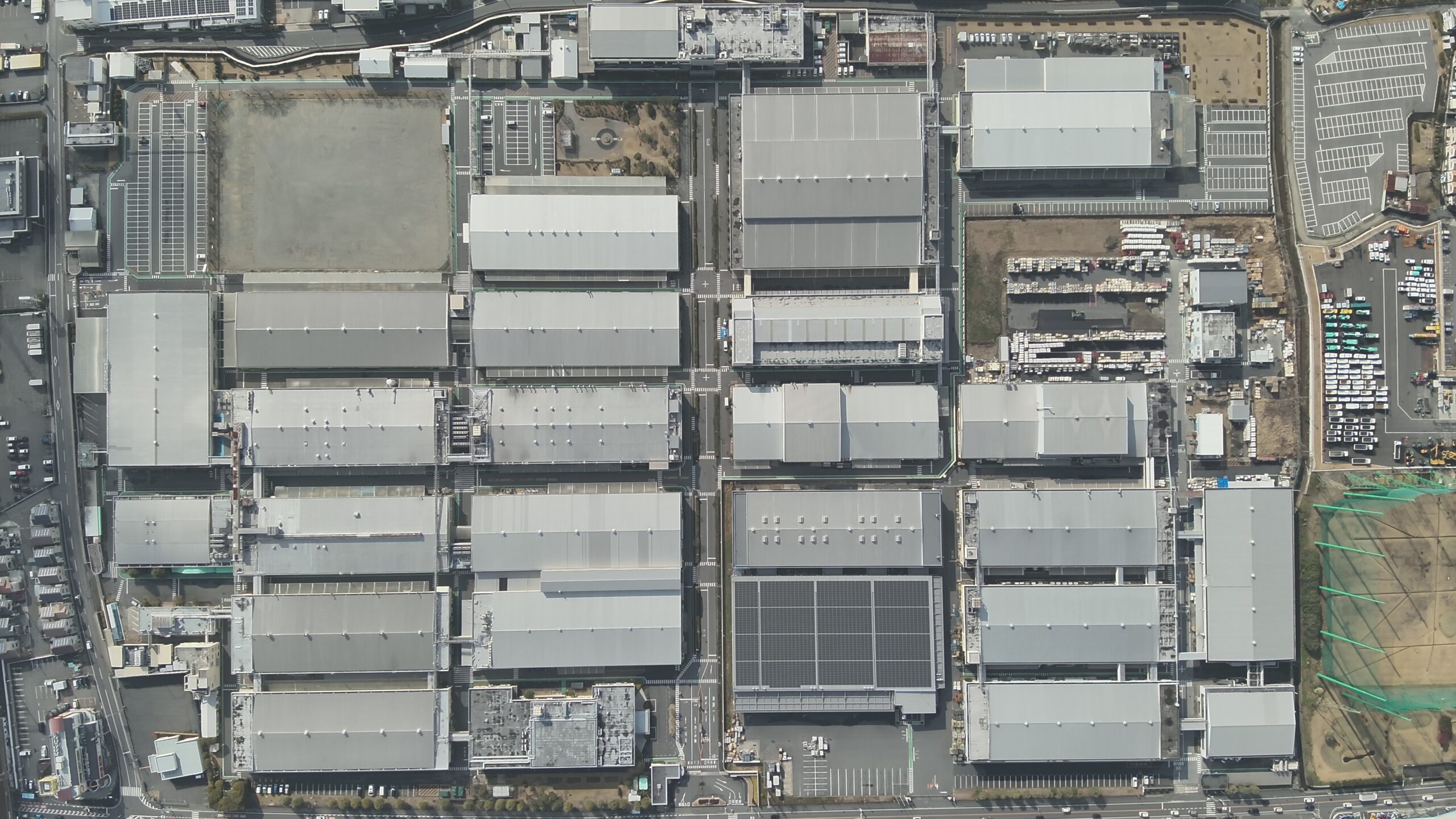 パナソニック 奈良工場様 全景俯瞰写真 空撮 | MAHOROBA DRONE SERVICE